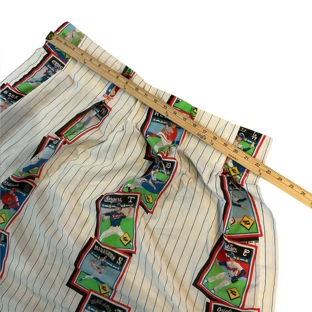 Vintage MLB Baseball Fabric Panels Lot 4 55x22.5 Quilt Craft Sports Rare